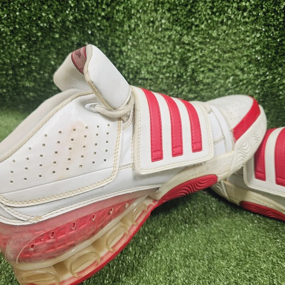 Adidas TS Bounce Commander Team White Red Athletic Basketball Sneakers Mens 11.5